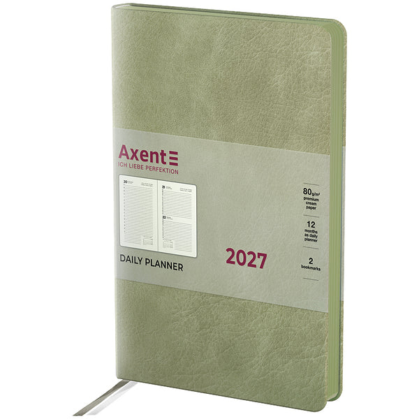 Ежедневник 2027 Axent Partner Soft Cloud 8837-27-4-A, 145*210, салатовый