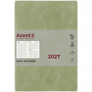Ежедневник 2027 Axent Partner Soft Cloud 8837-27-4-A, 145*210, салатовый
