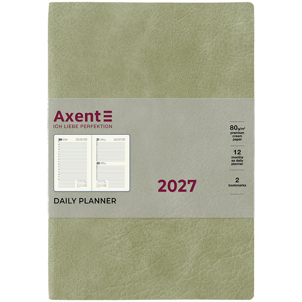Ежедневник 2027 Axent Partner Soft Cloud 8837-27-4-A, 145*210, салатовый