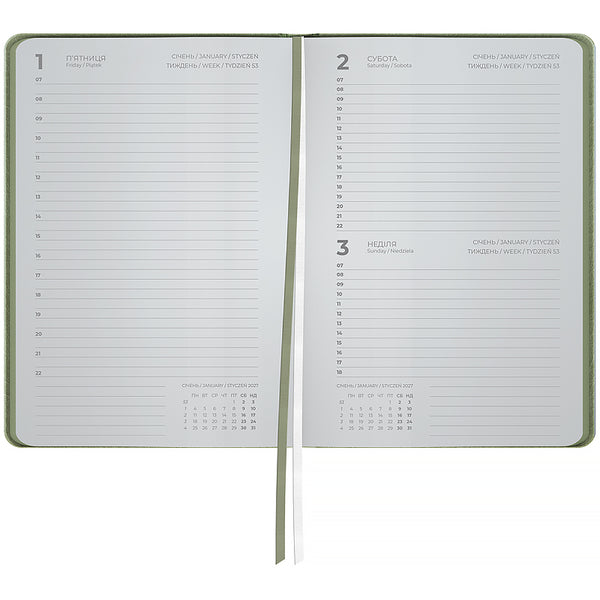 Ежедневник 2027 Axent Partner Soft Cloud 8837-27-4-A, 145*210, салатовый
