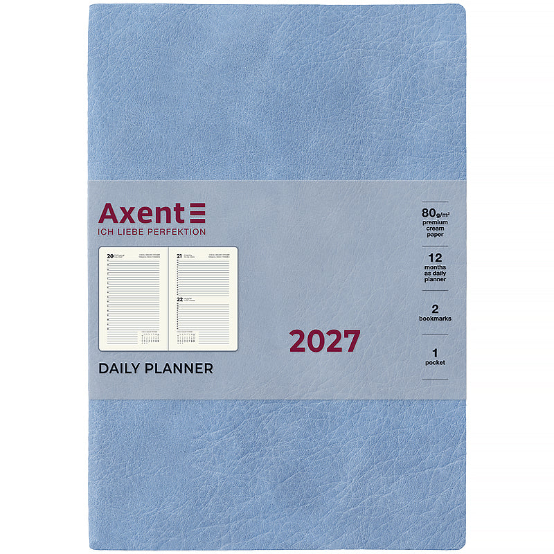 Ежедневник 2027 Axent Partner Soft Cloud 8837-27-5-A, 145*210, голубой