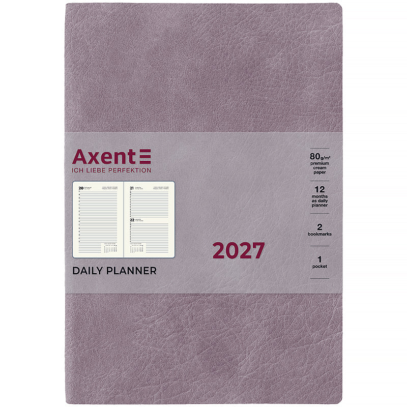 Ежедневник 2027 Axent Partner Soft Cloud 8837-27-6-A, 145*210, сиреневый