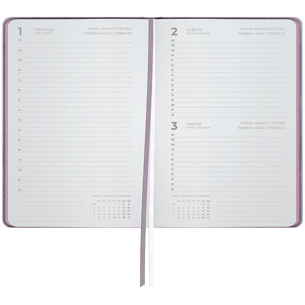 Ежедневник 2027 Axent Partner Soft Cloud 8837-27-6-A, 145*210, сиреневый