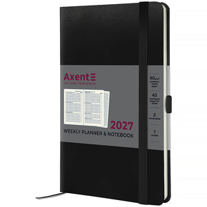 Еженедельник 2027 Axent Partner Strong 8505-27-01-A, 125*195, черный