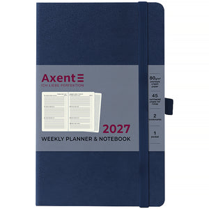 Еженедельник 2027 Axent Partner Strong 8505-27-02-A, 125*195, синий