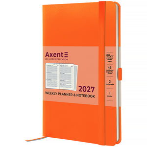 Еженедельник 2027 Axent Partner Strong 8505-27-64-A, 125*195, оранжевый