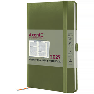 Еженедельник 2027 Axent Partner Strong 8505-27-65-A, 125*195, серый