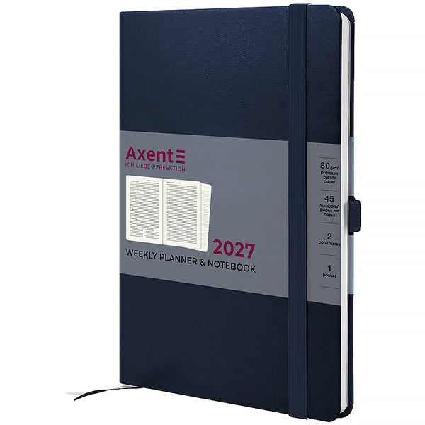 Еженедельник 2027 Axent Prime Strong 8507-27-02-A, 145*210, синий