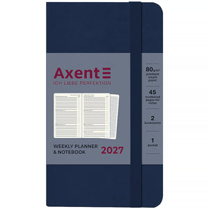 Еженедельник 2027 Axent Pocket Strong 8508-27-02-A, 90*150, синий