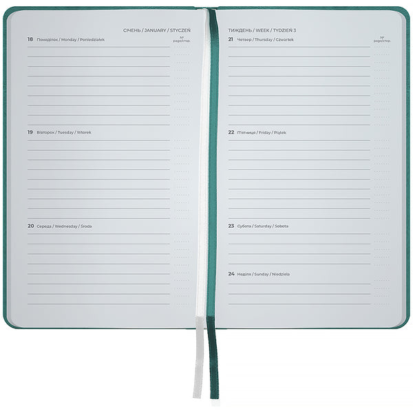Щотижневик 2027 Axent Pocket Strong 8508-27-31-A, 90*150, малахітовий