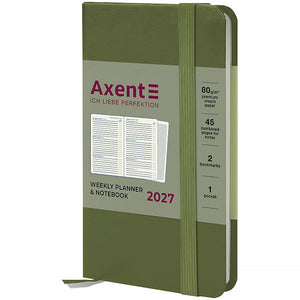 Еженедельник 2027 Axent Pocket Strong 8508-27-65-A, 90*150, серый