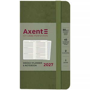 Еженедельник 2027 Axent Pocket Strong 8508-27-65-A, 90*150, серый