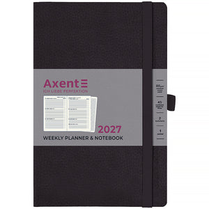 Еженедельник 2027 Axent Partner Soft Skin 8509-27-01-A, 125*195, чёрный