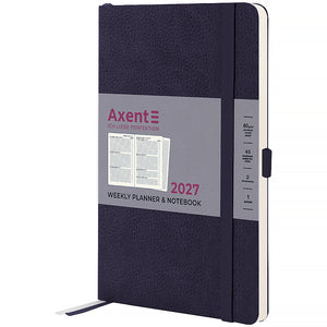 Еженедельник 2027 Axent Partner Soft Skin 8509-27-02-A, 125*195, синий