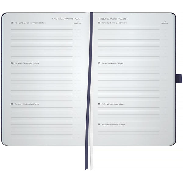 Щотижневик 2027 Axent Partner Soft Skin 8509-27-02-A, 125*195, синій