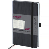 Еженедельник 2027 Axent Partner Lines 8515-27-01-A, 125*195, чёрный