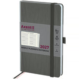 Еженедельник 2027 Axent Partner Lines 8515-26-03-A, 125*195, серый