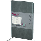 Еженедельник 2027 Axent Partner Soft Cloud 8537-27-2-A, 125*195, серый