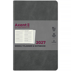 Щотижневик 2027 Axent Partner Soft Cloud 8537-27-2-A, 125*195, сірий