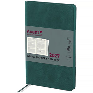 Щотижневик 2027 Axent Partner Soft Cloud 8537-27-3-A, 125*195, смарагдовий