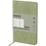 Еженедельник 2027 Axent Partner Soft Cloud 8537-27-4-A, 125*195, салатовий
