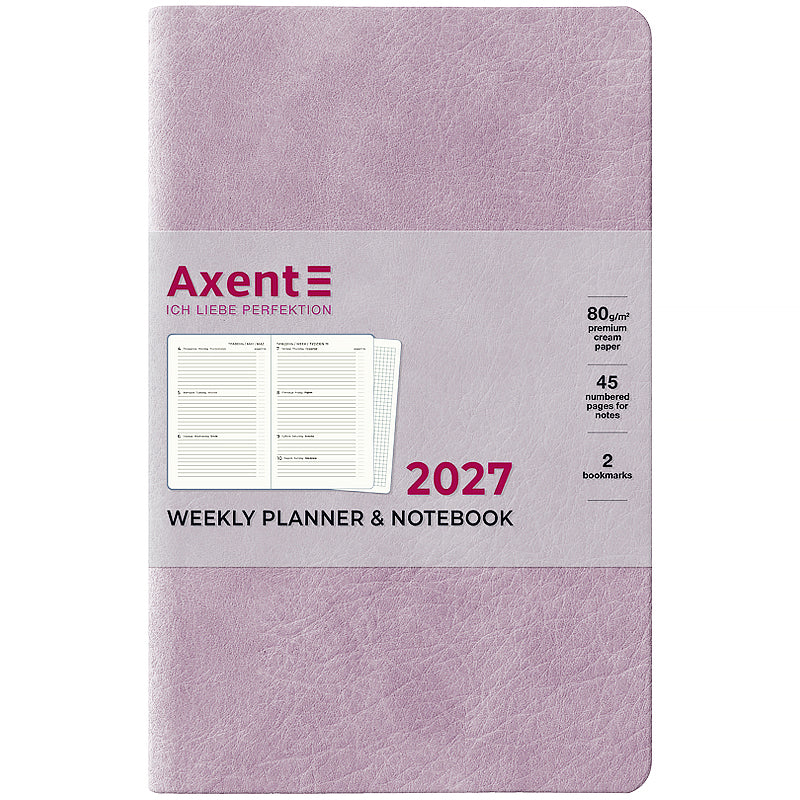 Щотижневик 2027 Axent Partner Soft Cloud 8537-27-6-A, 125*195, бузковий