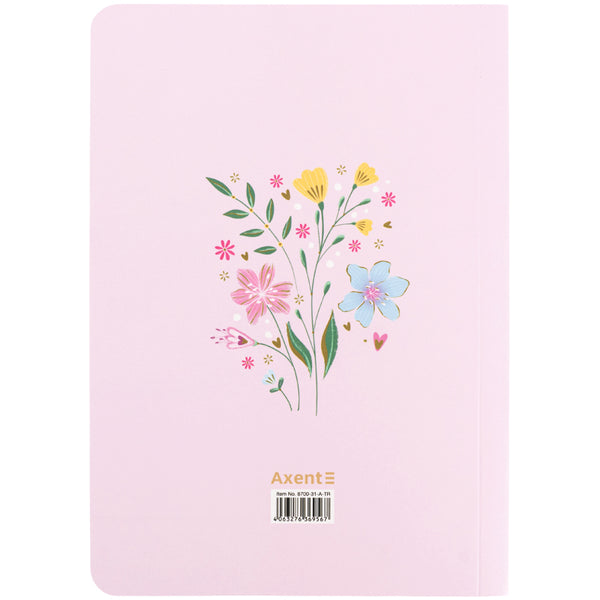 Книга записна Axent Fairy Garden 1 8700-31-A-TR, A5, 80 аркушів, клітинка