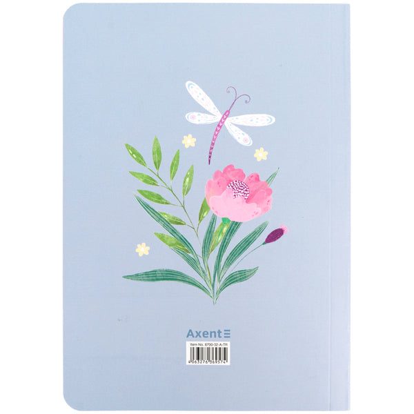 Книга записна Axent Fairy Garden 2 8700-32-A-TR, A5, 80 аркушів, клітинка