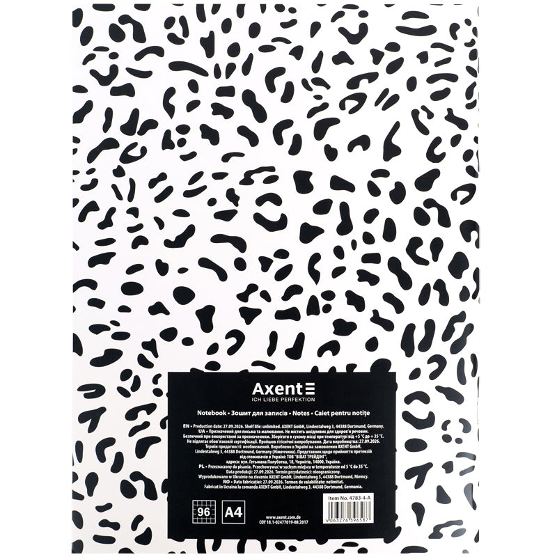 Зошит для записів Axent 4783-4-A, А4, 96 аркушів, клітинка, Canvas 2