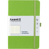 Книга записная Axent Partner 8201-04-A, A5-, 125x195 мм, 96 листов, клетка, твердая обложка, салатовая