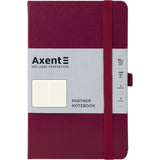 Книга записная Axent Partner 8201-46-A, A5-, 125x195 мм, 96 листов, клетка, твердая обложка, винная