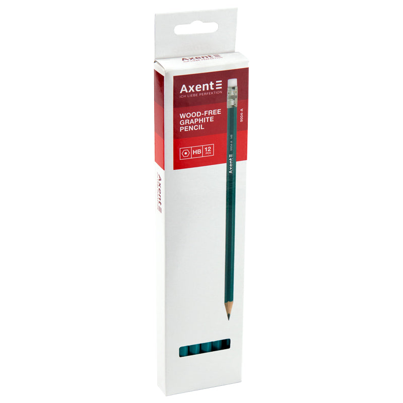 Graphite pencil with eraser Axent 9004-А, НВ, plastic