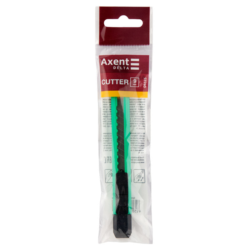 Nóż do papieru Delta D6525, 9 mm, zielony