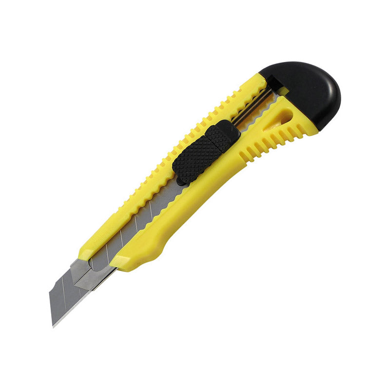 Nóż do papieru Delta D6622-02, metalowe prowadnice, 18 mm, żółty